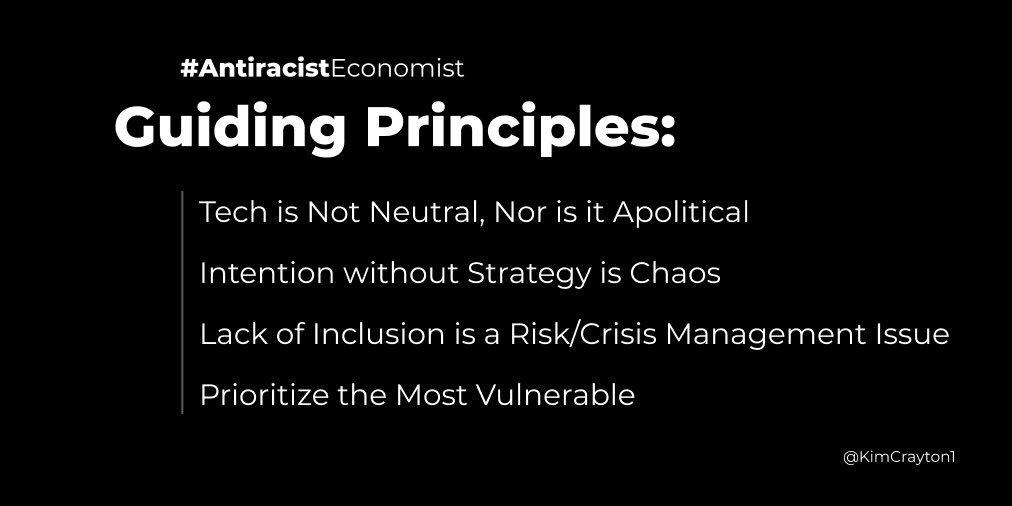 Tech is Not Neutral, Nor is it Apolitical Intention without Strategy is Chaos Lack of Inclusion is a Risk/Crisis Management Issue ….and lastly and most importantly Prioritize the Most Vulnerable